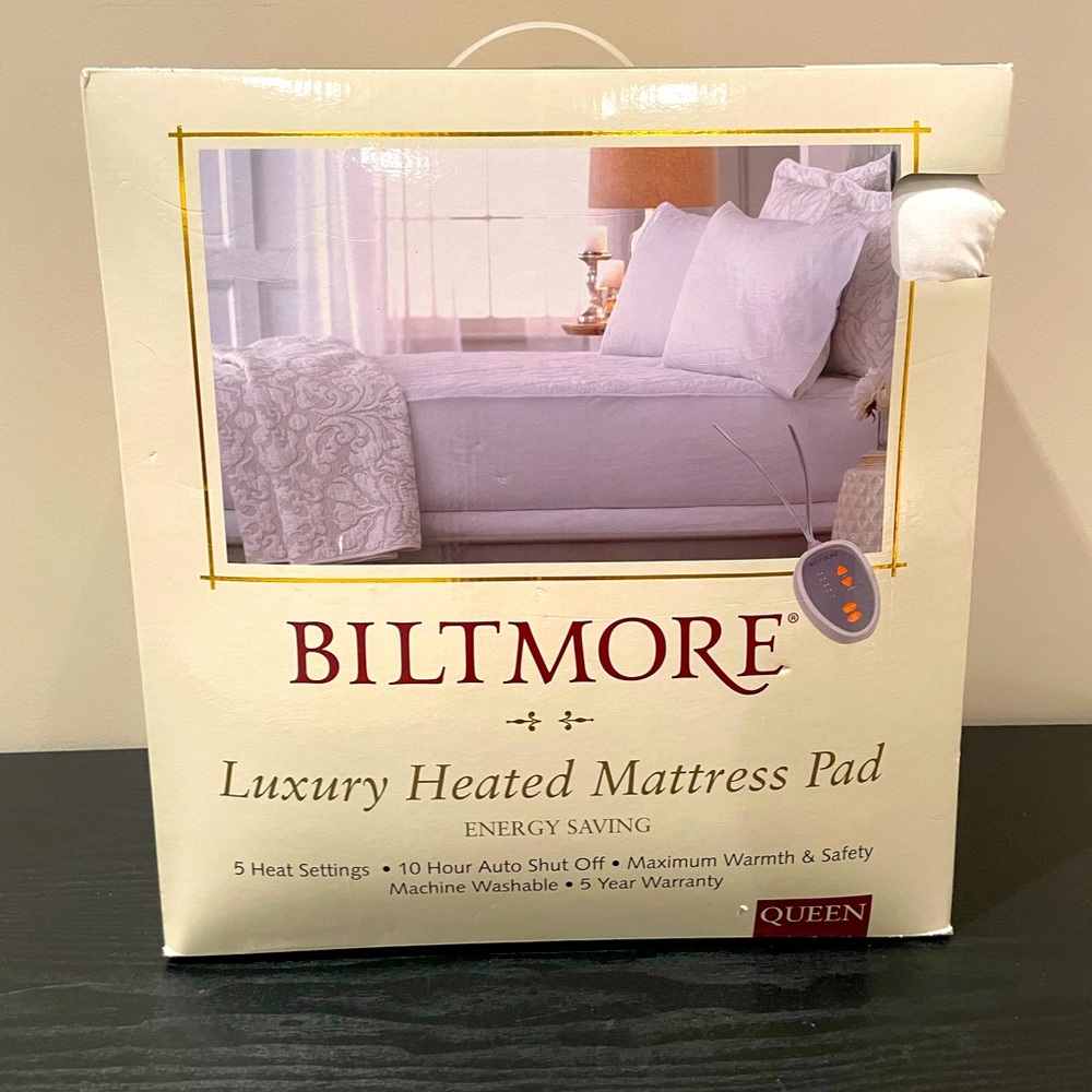Biltmore Luxury Heated Mattress Pad - Queen